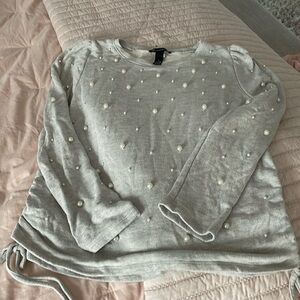 Inc pearl gray sweatshirt size L